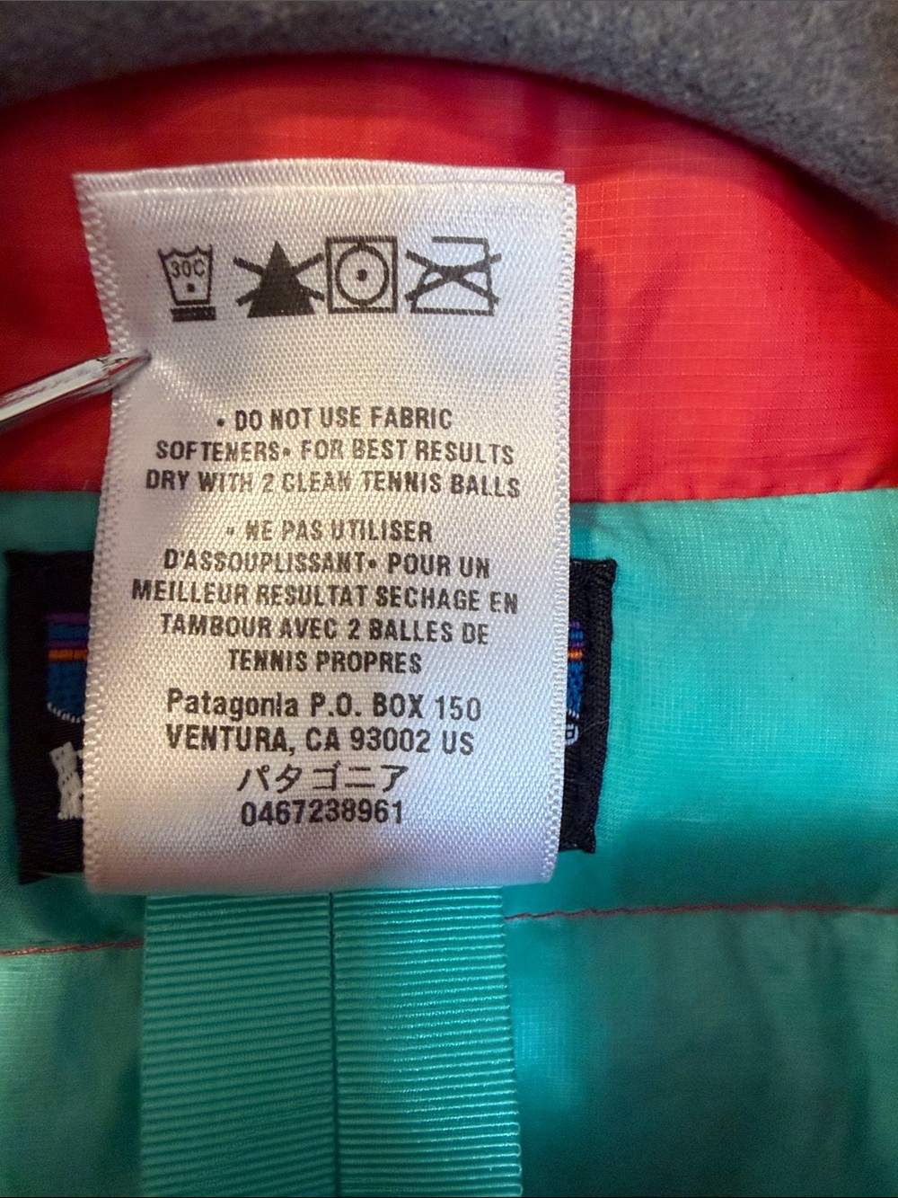 Patagonia Women’s Down Sweater Jacket Red Teal 800 Fill Goose Down FA12- SZ M - Picture 5 of 14